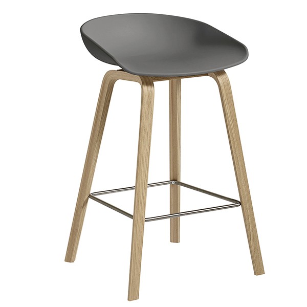 HAY 헤이 About A 스톨 AAS32 65 cm soaped oak - grey HAAAS32-GRSOAK65FRST