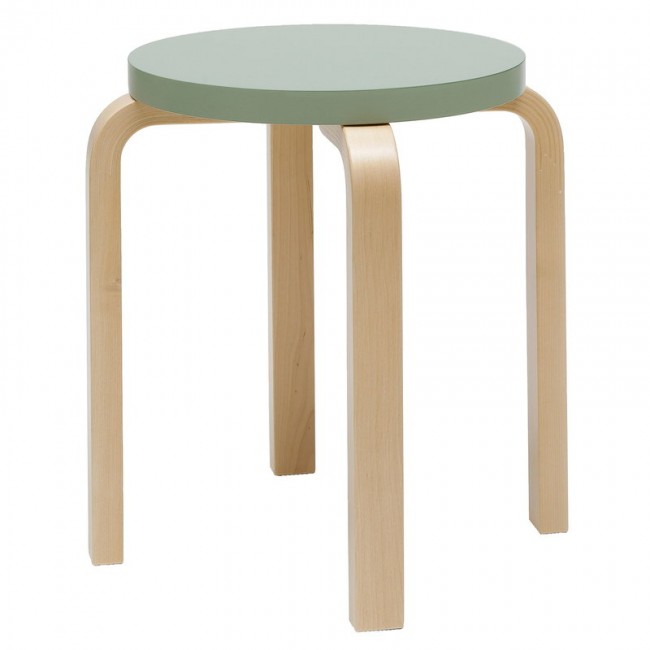 ARTEK 알토 스툴 E60 그린 - birch Artek Aalto stool E60  green - birch 01389
