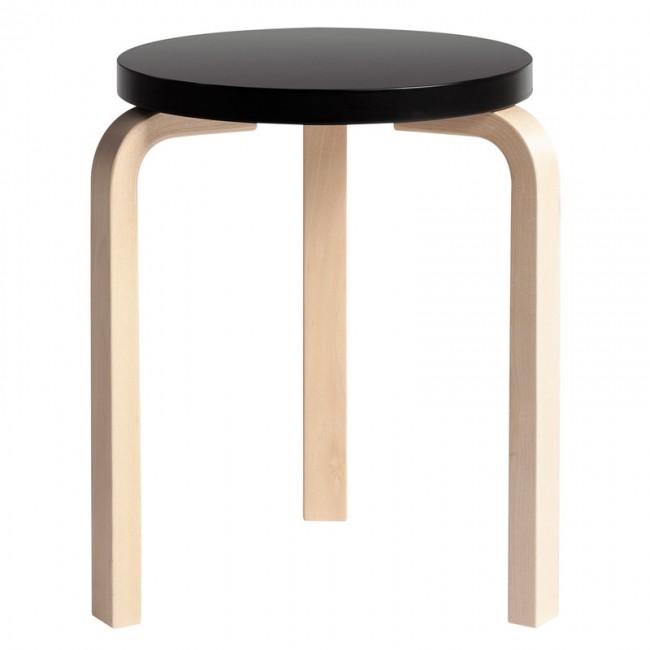 ARTEK 알토 스툴 60 블랙 - birch Artek Aalto stool 60  black - birch 01293