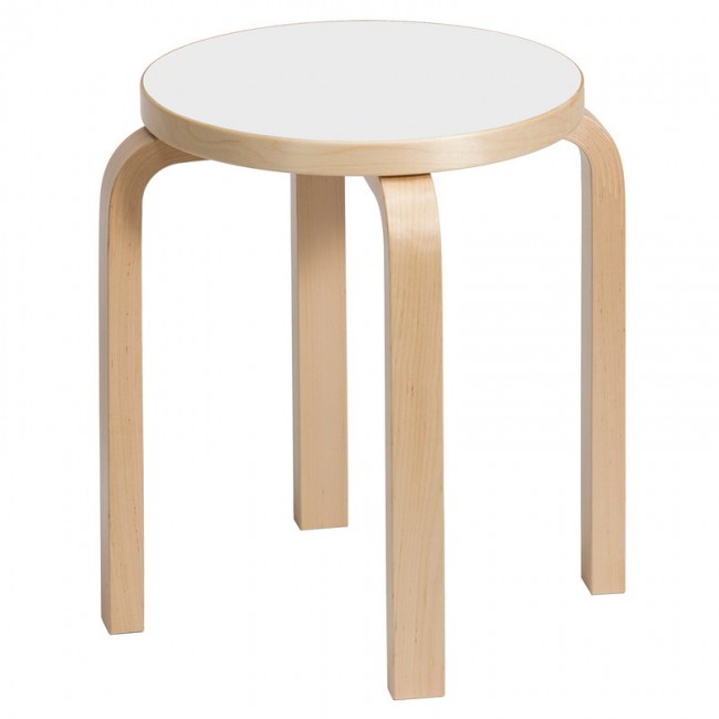 ARTEK 알토 스툴 E60 화이트 라미네이트 Artek Aalto stool E60  white laminate 01285