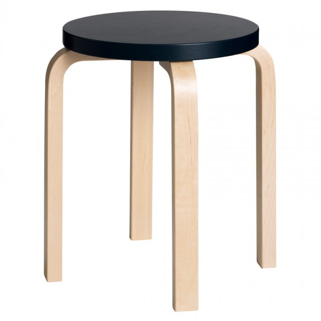 ARTEK 알토 스툴 E60 블랙 - birch Artek Aalto stool E60  black - birch 01271