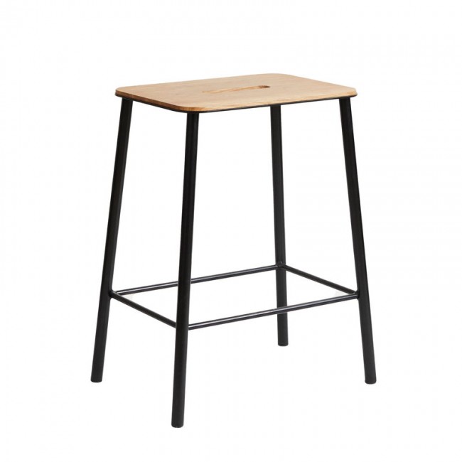 FRAMA 프라마 Adam 스톨 50 cm oak - 매트 블랙 FR6052