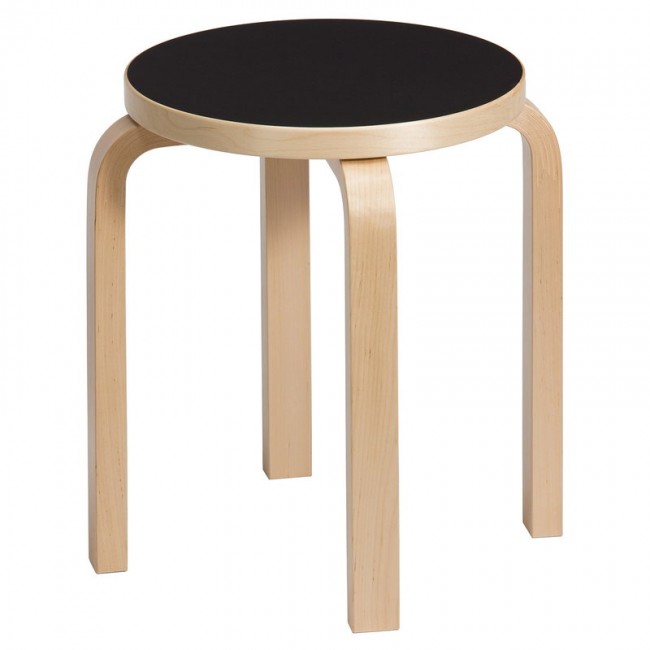 ARTEK 알토 스툴 E60 블랙 리놀륨 - birch Artek Aalto stool E60  black linoleum - birch 01216