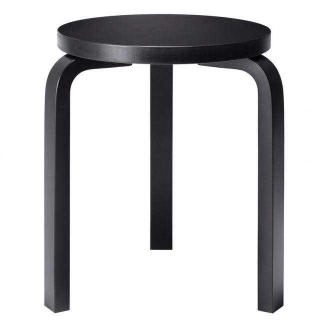 ARTEK 알토 스툴 60 래커 블랙 Artek Aalto stool 60  lacquered black 01202