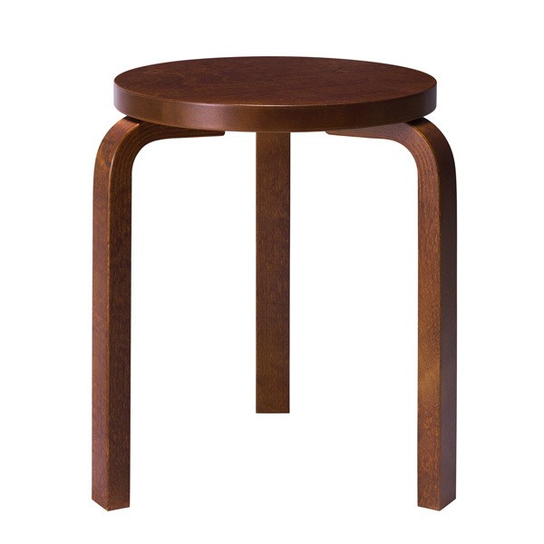 ARTEK 알토 스툴 60 월넛 Artek Aalto stool 60  walnut 01199