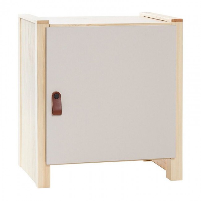 Lundia Classic nightstand with door low pine - cashmere LUA5580