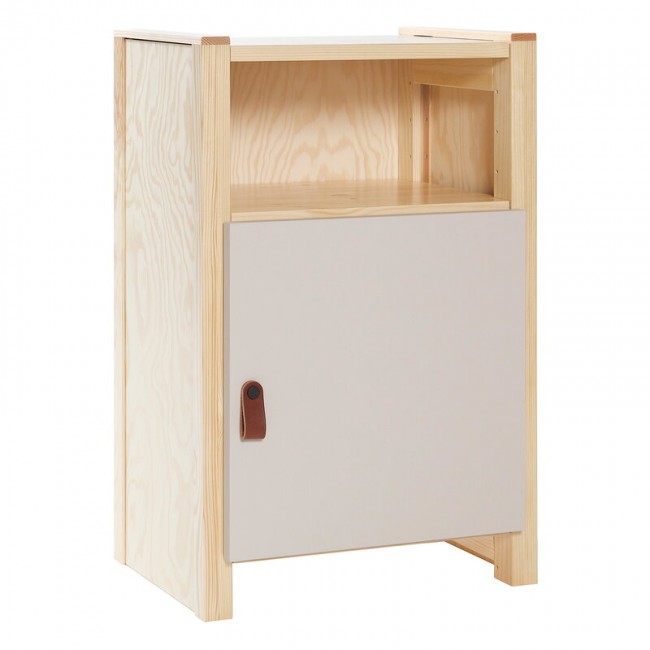 Lundia Classic nightstand with door pine - cashmere LUA5577