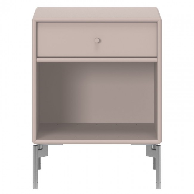 MONTANA FURNITURE 몬타나 Dream nightstand matt 크롬 legs - 137 Mushroom MONDREAM-MATTCHROME-LEGS-137137-QS