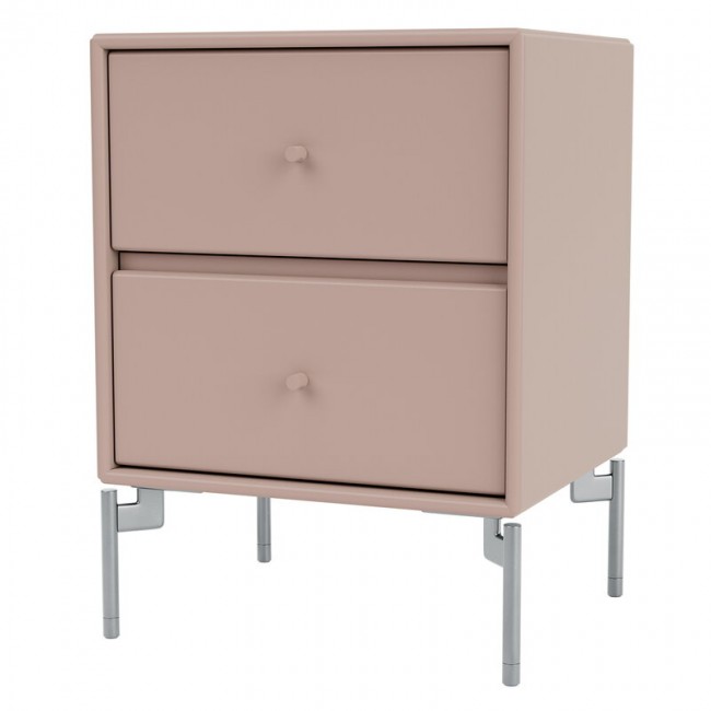 MONTANA FURNITURE 몬타나 Drift nightstand matt 크롬 legs - 137 Mushroom MON6264-MATTCHROME-LEGS-137137