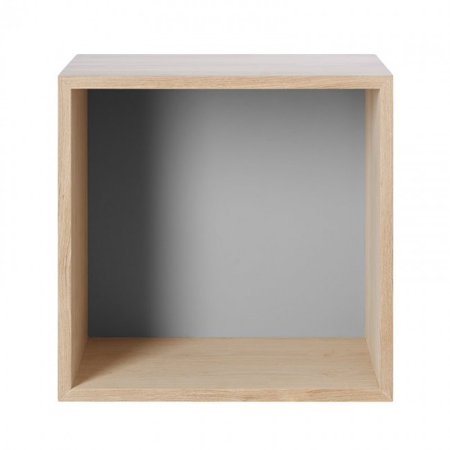 MUUTO 무토 Stacked 2.0 shelf module w/ background 미디움 OAK/라이트 그레이 MU15670