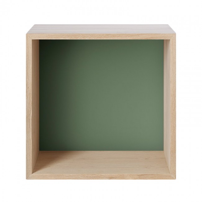 MUUTO 무토 Stacked 2.0 shelf module w/ background 미디움 oak/dusty 그린 MU15673