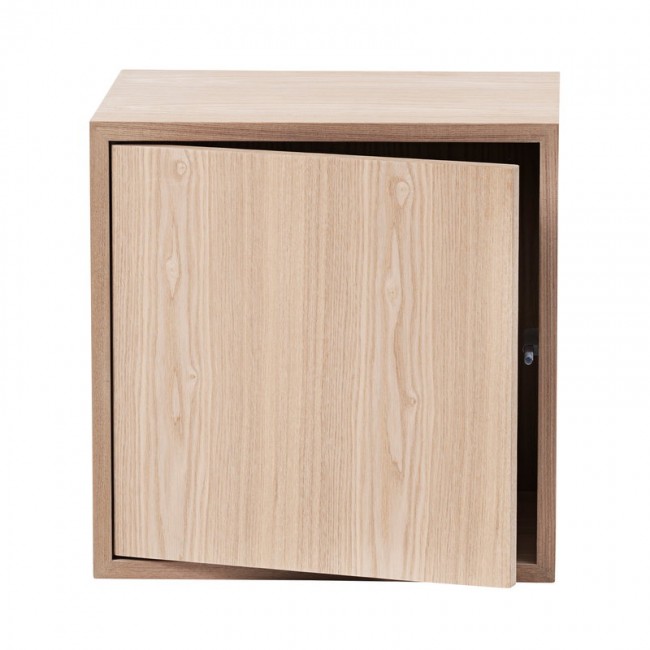 MUUTO 무토 Stacked 2.0 shelf module w/ door 미디움 oak MU15661