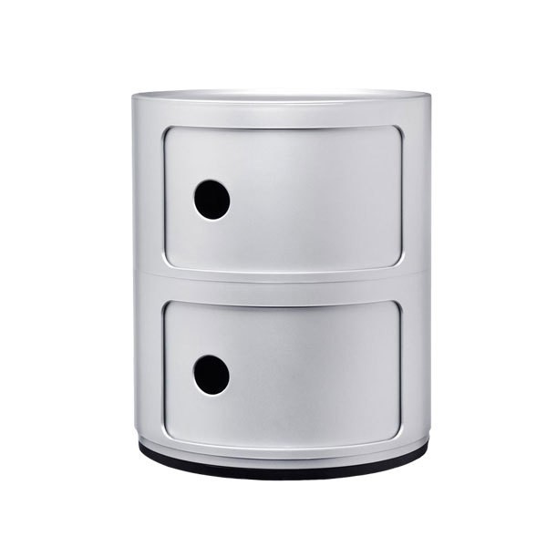 KARTELL 콤포니빌리 스토리지 유닛 2 modules 실버 Kartell Componibili storage unit  2 modules  silver 01140