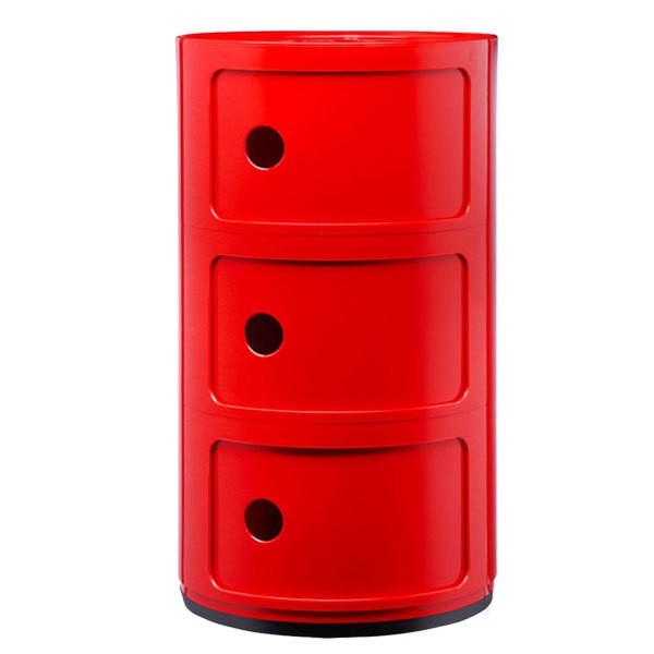 KARTELL 콤포니빌리 스토리지 유닛 3 modules red Kartell Componibili storage unit  3 modules  red 01106