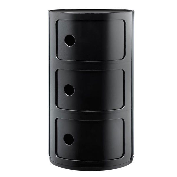 KARTELL 콤포니빌리 스토리지 유닛 3 modules 블랙 Kartell Componibili storage unit  3 modules  black 01098