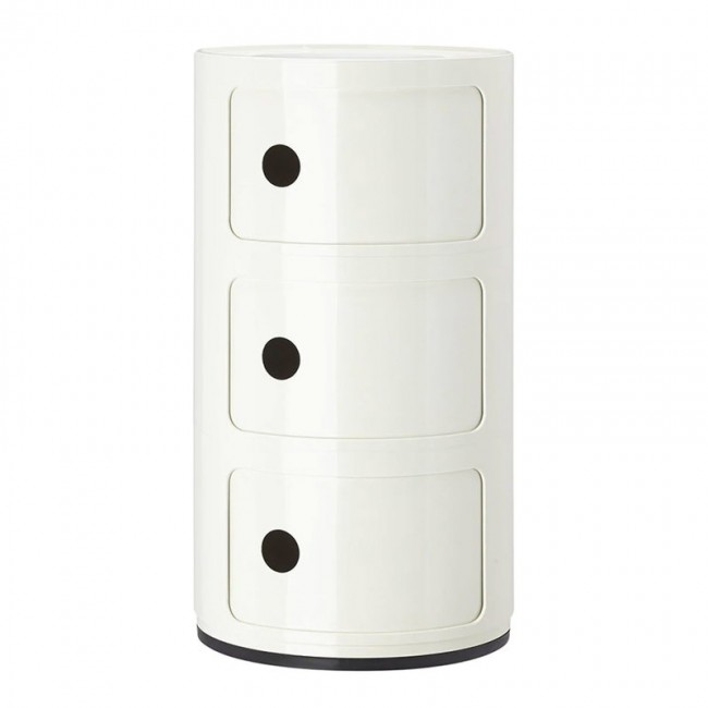 KARTELL 콤포니빌리 스토리지 유닛 3 modules 화이트 Kartell Componibili storage unit  3 modules  white 01080