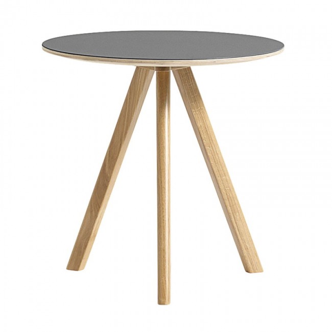 HAY 헤이 CPH20 round 테이블 50 cm 래커 oak - grey lino HA257825-2029000