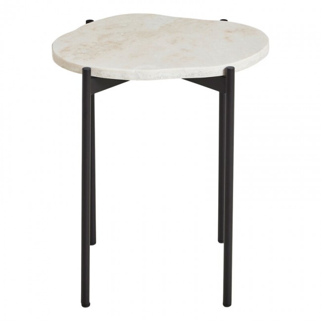 WOUD 우드 La 테라 occasional 테이블 S ivory travertine - 블랙 WD110570