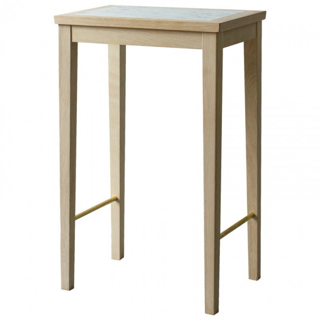 Sibast No 1 사이드 테이블 35 x 25 cm soaped oak - 화이트 marble SB11103-01