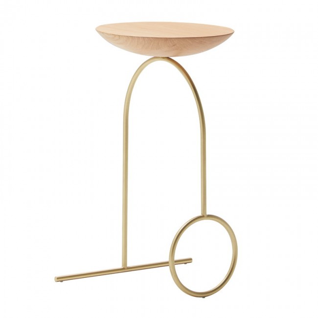 Viccarbe Giro sculpture 테이블 브라스 - matt oak VC-GIROLRQ