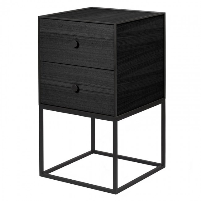 BY LASSEN 바이라센 Frame 35 사이드BOARD with 2 drawers 블랙 stained ash BY39414