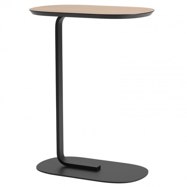 MUUTO 무토 Relate 사이드 테이블 h. 73 5 cm oak veneer - 블랙 MU13893