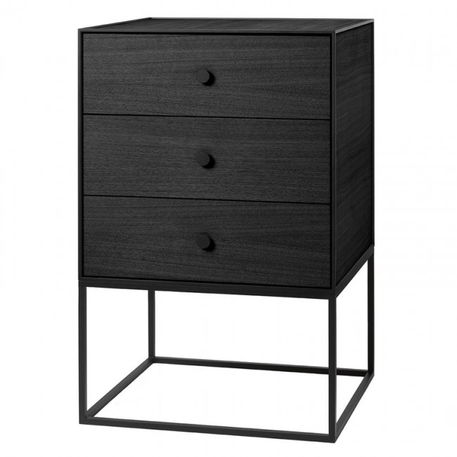 BY LASSEN 바이라센 Frame 49 사이드BOARD with 3 drawers 블랙 stained ash BY39434