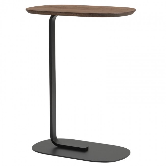 MUUTO 무토 Relate 사이드 테이블 h. 73 5 cm 스모크 solid oak - 블랙 MU13897