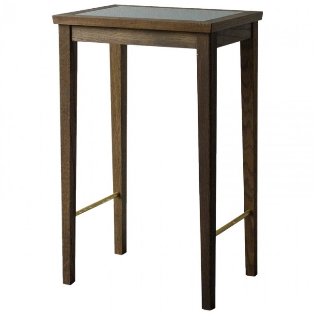 Sibast No 1 사이드 테이블 35 x 25 cm 다크 oiled oak - 블랙 글라스 SB11105-02