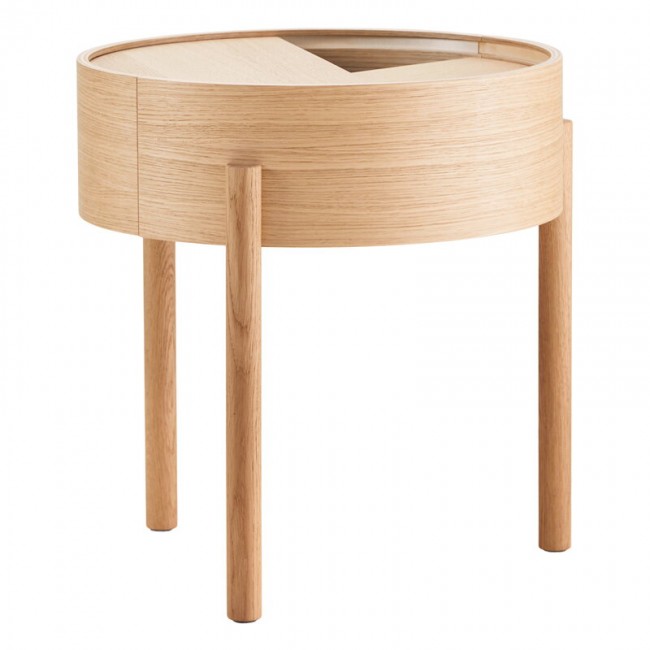 WOUD 우드 Arc 사이드 테이블 화이트 pigmented oak WD110497