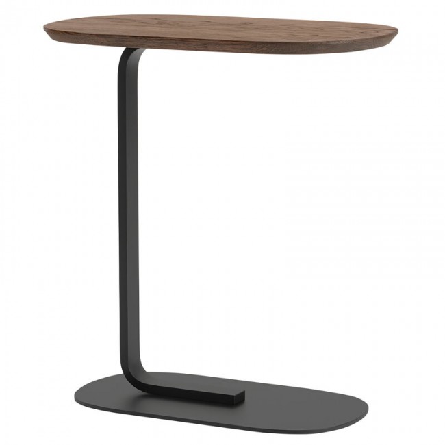 MUUTO 무토 Relate 사이드 테이블 h. 60 5 cm 스모크 solid oak - 블랙 MU13900