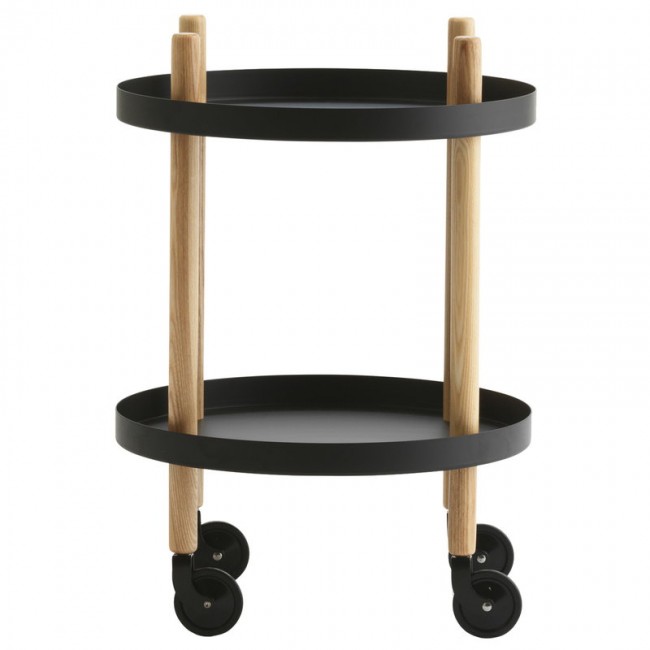 NORMANN COPENHAGEN 노만코펜하겐 Block 테이블 trolley round 블랙 NC602198