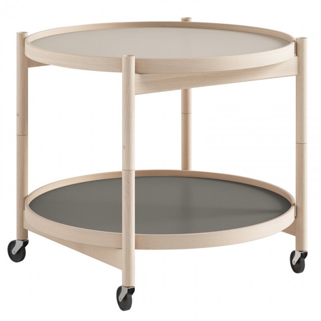 Brdr. Krueger Boelling 트레이 테이블 60 cm oiled beech - stone BRD-BBO3-BOL-ST