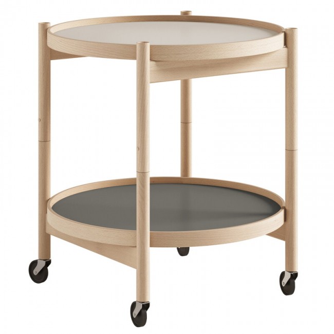 Brdr. Krueger Boelling 트레이 테이블 50 cm oiled beech - stone BRD-BBO1-BOL-ST
