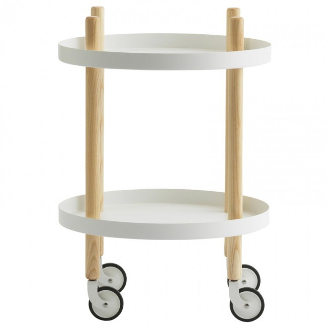 NORMANN COPENHAGEN 노만코펜하겐 Block 테이블 trolley round 화이트 NC602197
