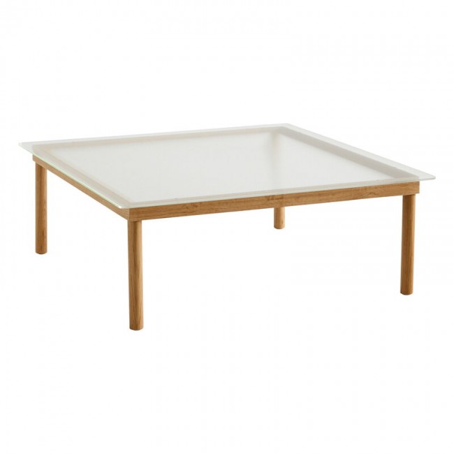 HAY 헤이 Kofi 테이블 100 x cm 래커 oak - reeded 글라스 HA941755