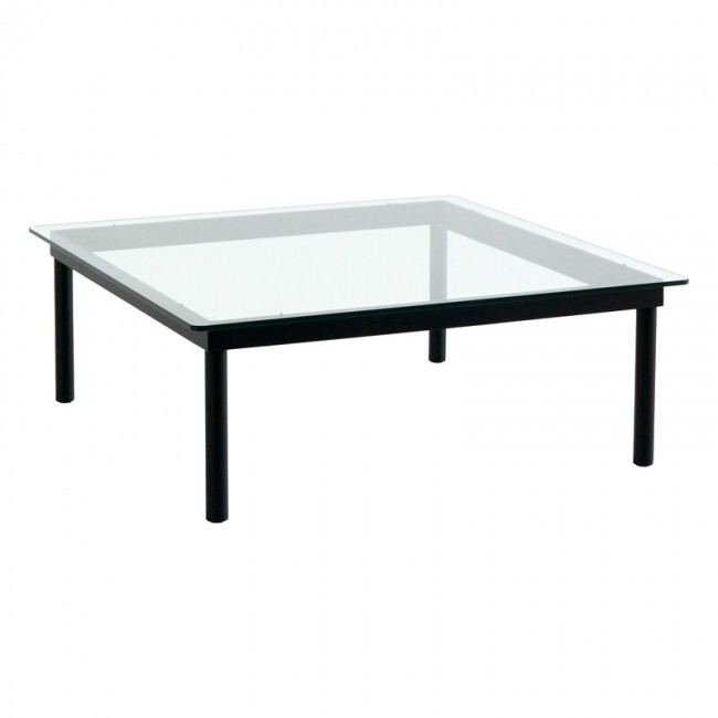 HAY 헤이 Kofi 테이블 100 x cm 블랙 래커 oak - clear 글라스 HA941765