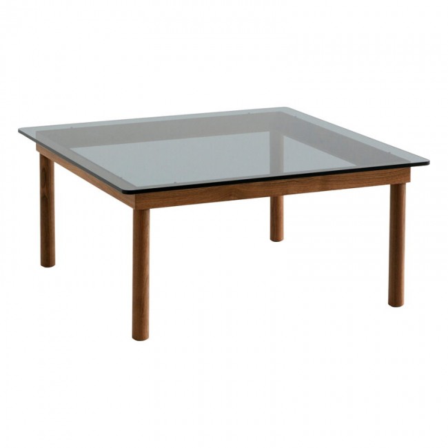 HAY 헤이 Kofi 테이블 80 x cm 래커 walnut - grey 글라스 HA941737