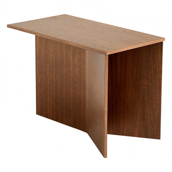 HAY 헤이 Slit Wood Oblong 테이블 50 x 28 cm 래커 walnut HA944037-200