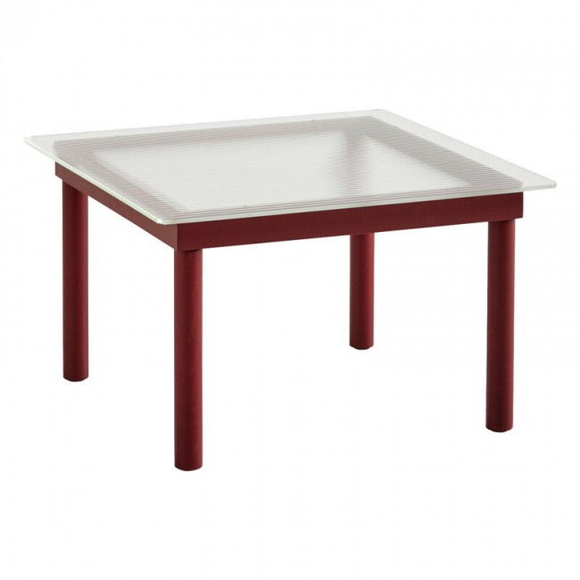 HAY 헤이 Kofi 테이블 60 x cm barn red 래커 oak -reeded 글라스 HA941723