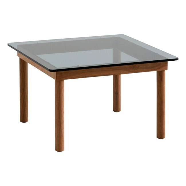 HAY 헤이 Kofi 테이블 60 x cm 래커 walnut - grey 글라스 HA941711