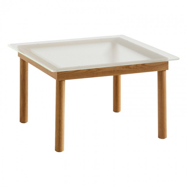 HAY 헤이 Kofi 테이블 60 x cm 래커 oak - reeded 글라스 HA941703