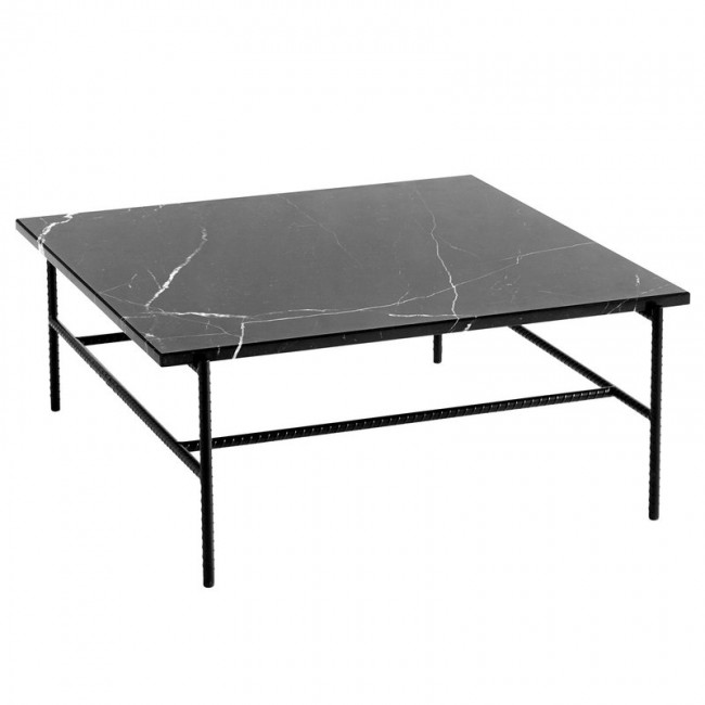 HAY 헤이 Rebar coffee 테이블 80 x 83 cm 블랙 marble HA930221
