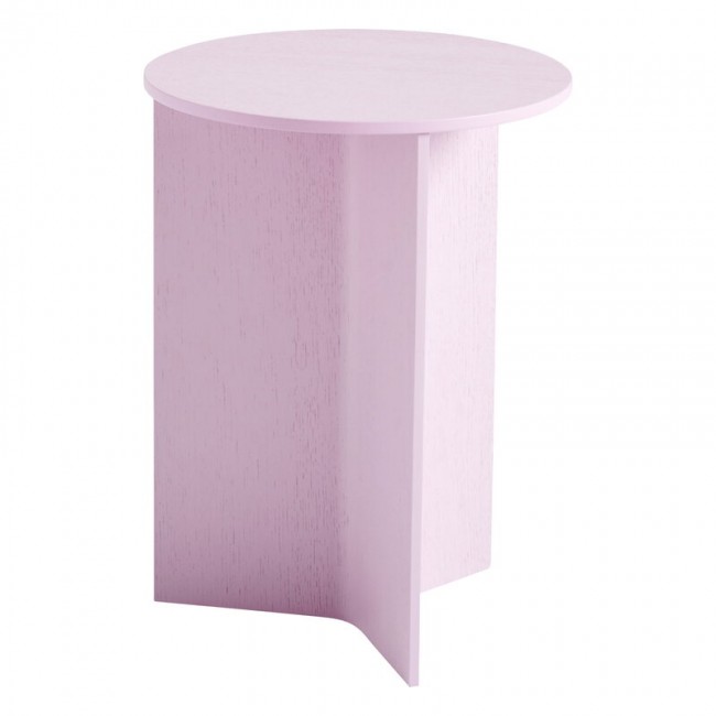 HAY 헤이 Slit Wood 테이블 35 cm high light 핑크 HA944035-600
