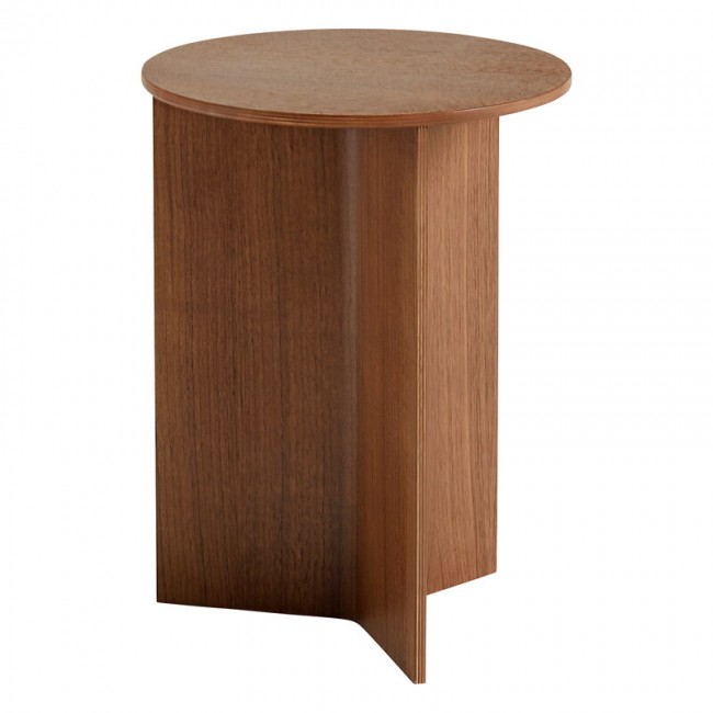 HAY 헤이 Slit Wood 테이블 35 cm high 래커 walnut HA944035-200