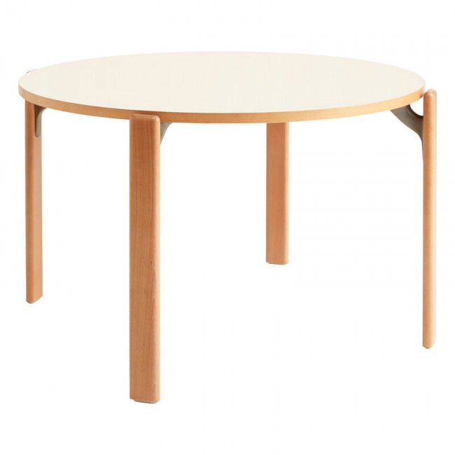 HAY 헤이 Rey 테이블 128 cm 골든 - ivory 화이트 HA945419
