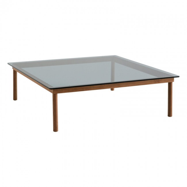 HAY 헤이 Kofi 테이블 120 x cm 래커 walnut - grey 글라스 HA941777