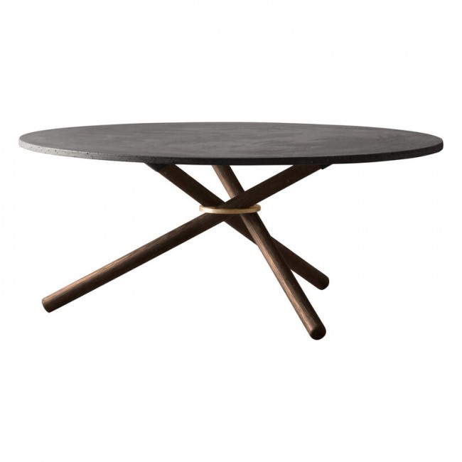 Eberhart Furniture Bertha coffee 테이블 90 cm 다크 concrete - oak EB102-01-BER
