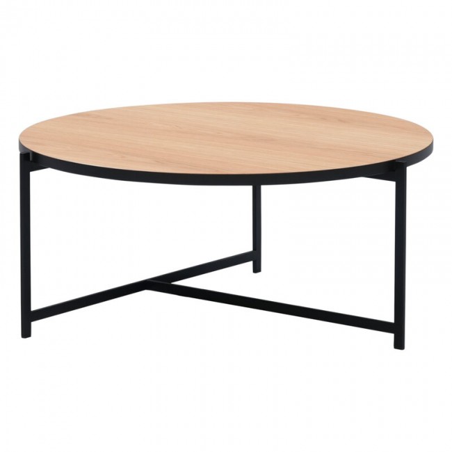 Interface Pilleri coffee 테이블 80 cm 블랙 - oak IF-PILLERI-CT-80-OAK-BLACK