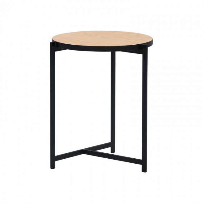 Interface Pilleri coffee 테이블 40 cm 블랙 - oak IF-PILLERI-CT-40-OAK-BLACK